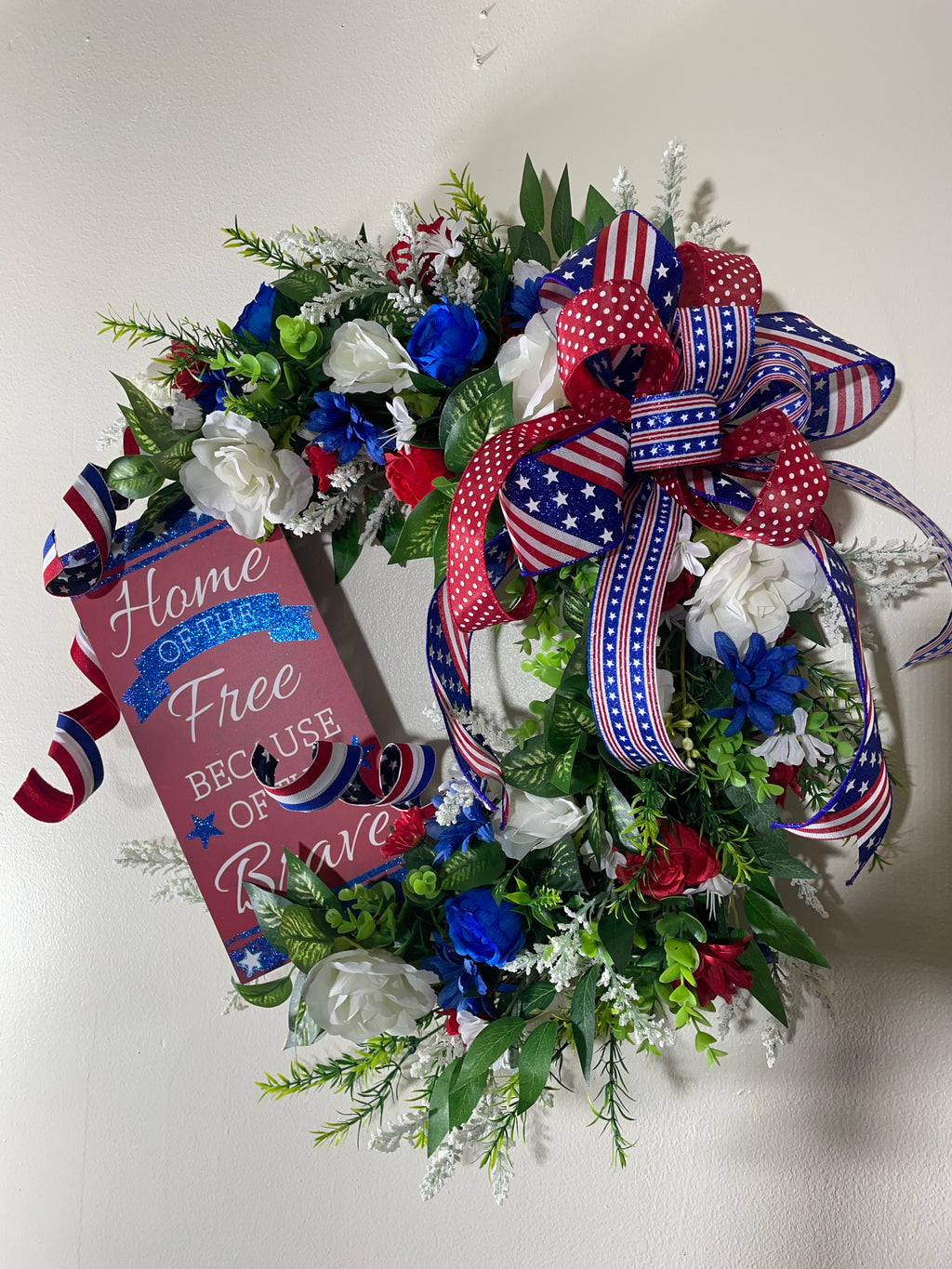 Home of the Free Grapevine Wreath