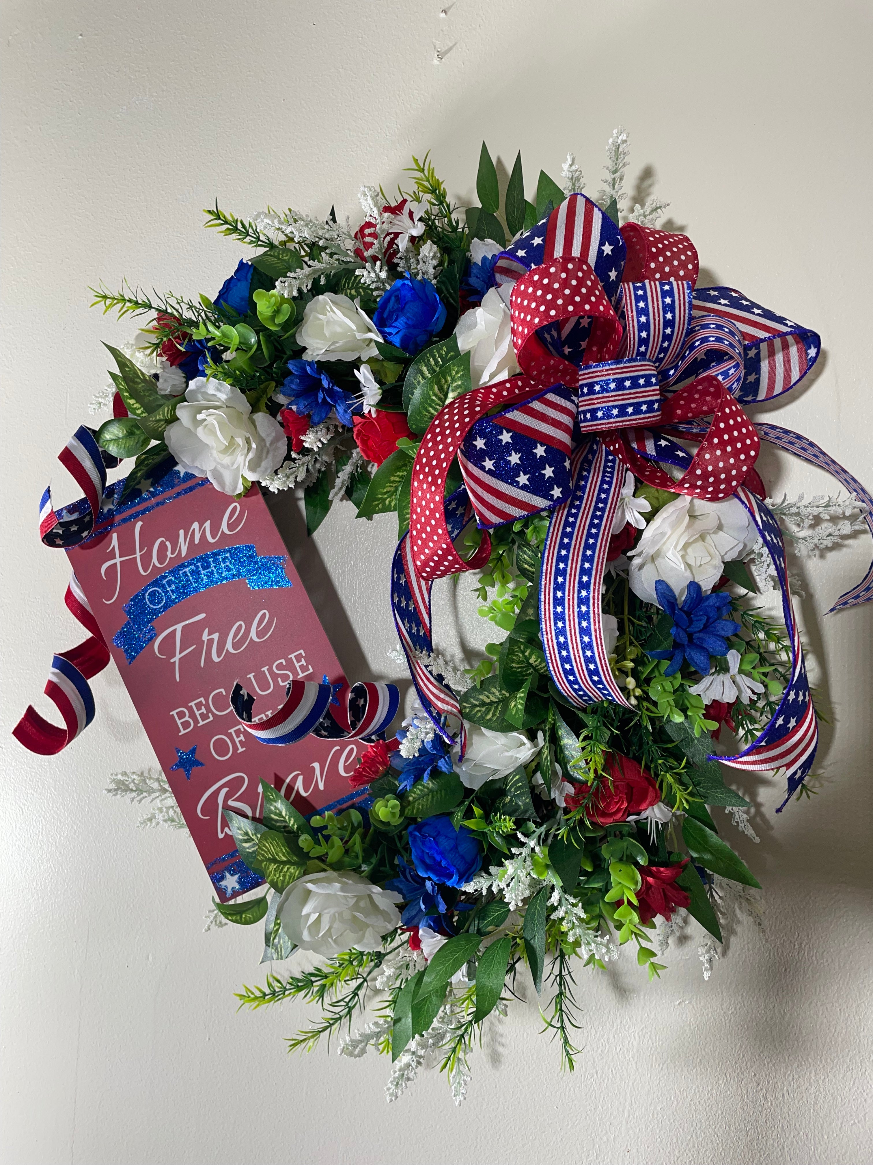 Home of the Free Grapevine Wreath
