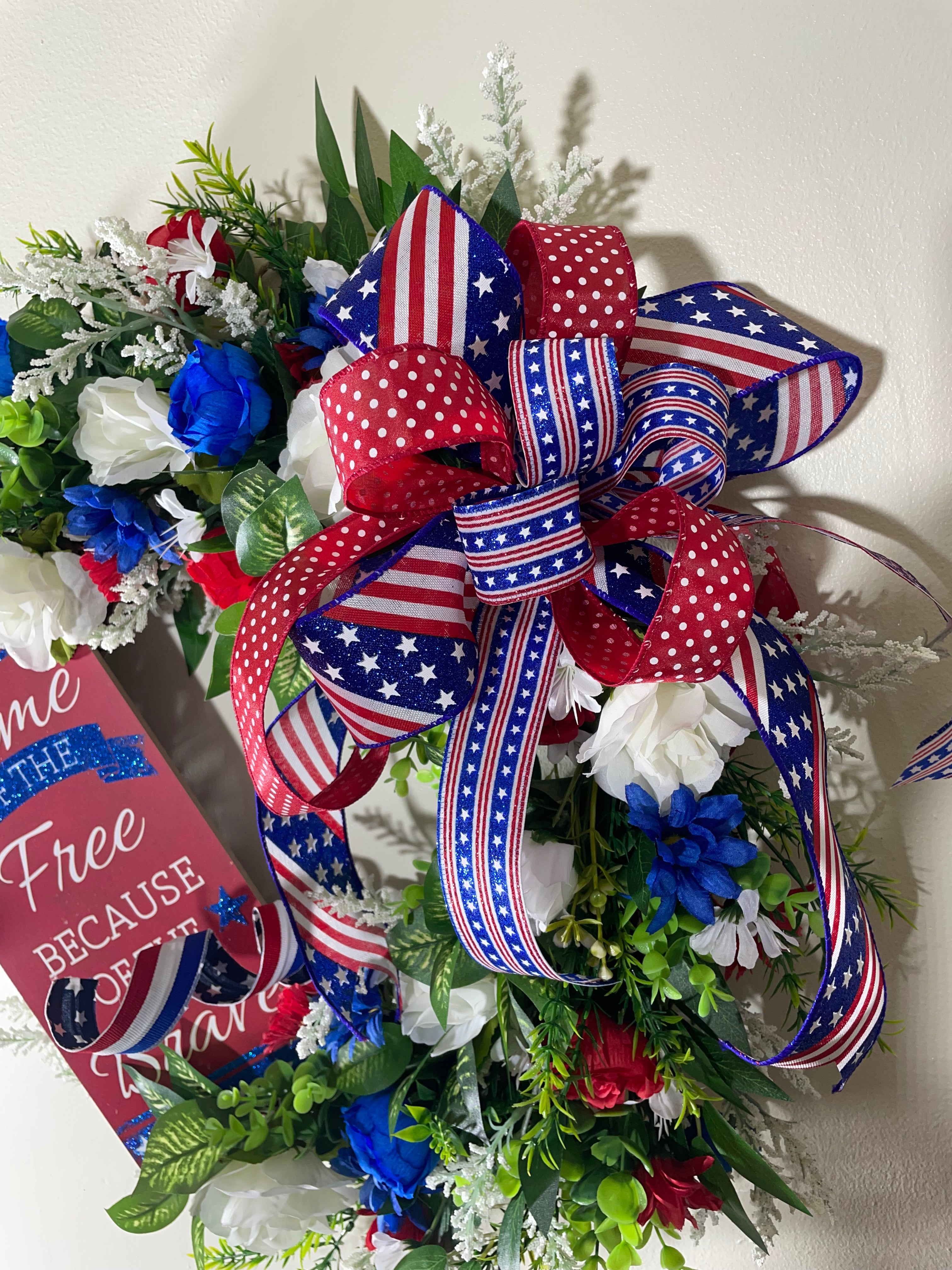 Home of the Free Grapevine Wreath