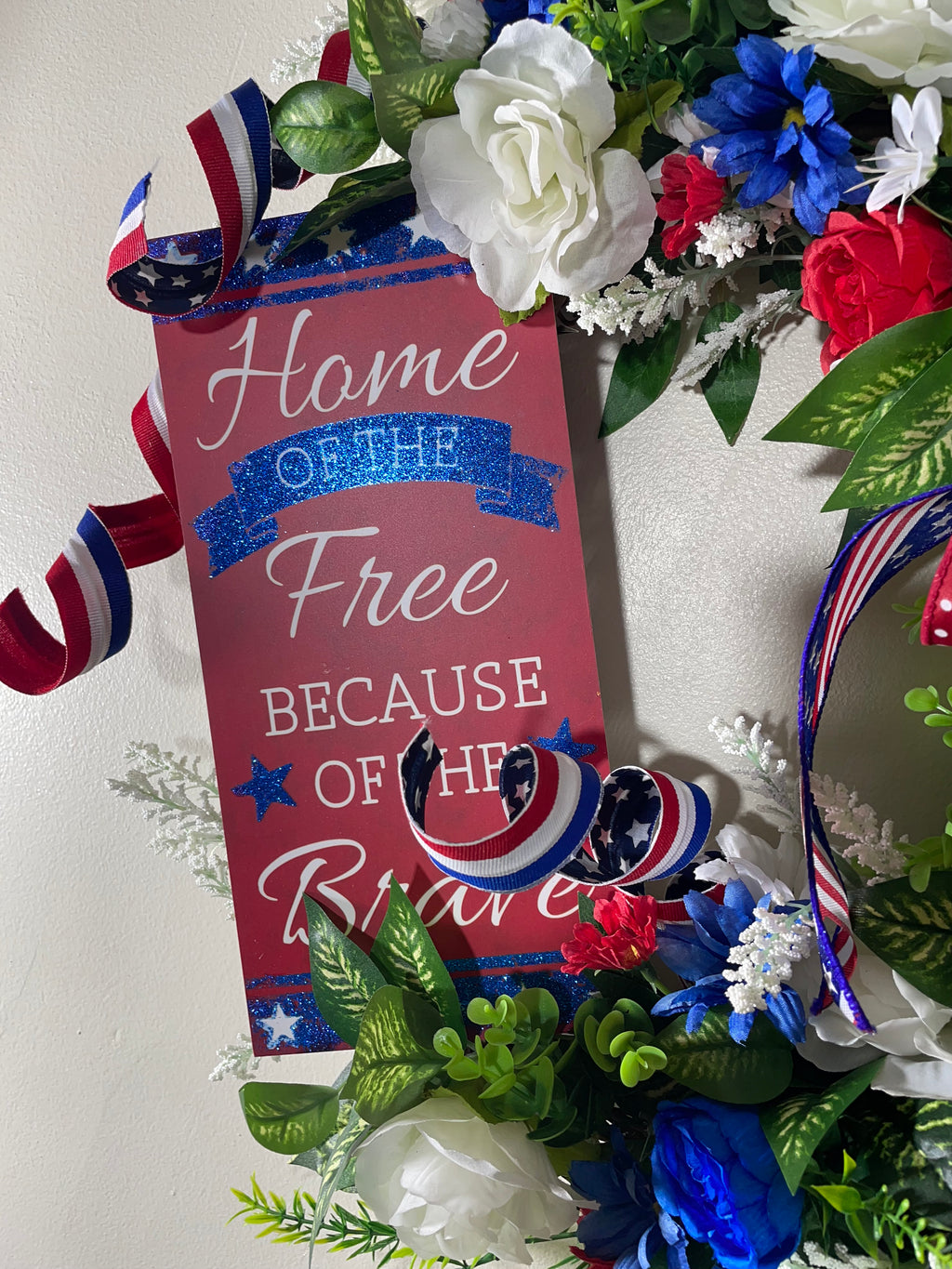 Home of the Free Grapevine Wreath