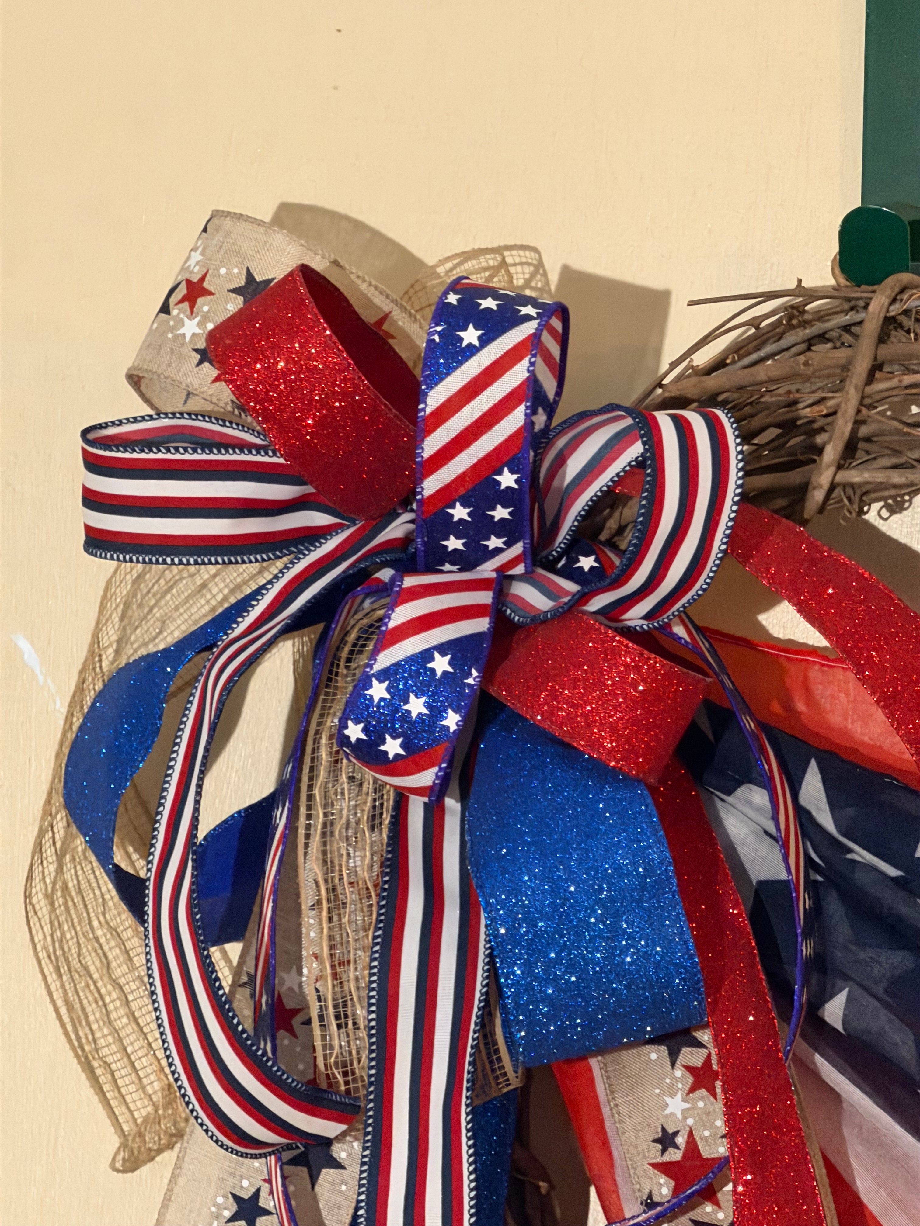 Patriotic Flag Grapevine Wreath