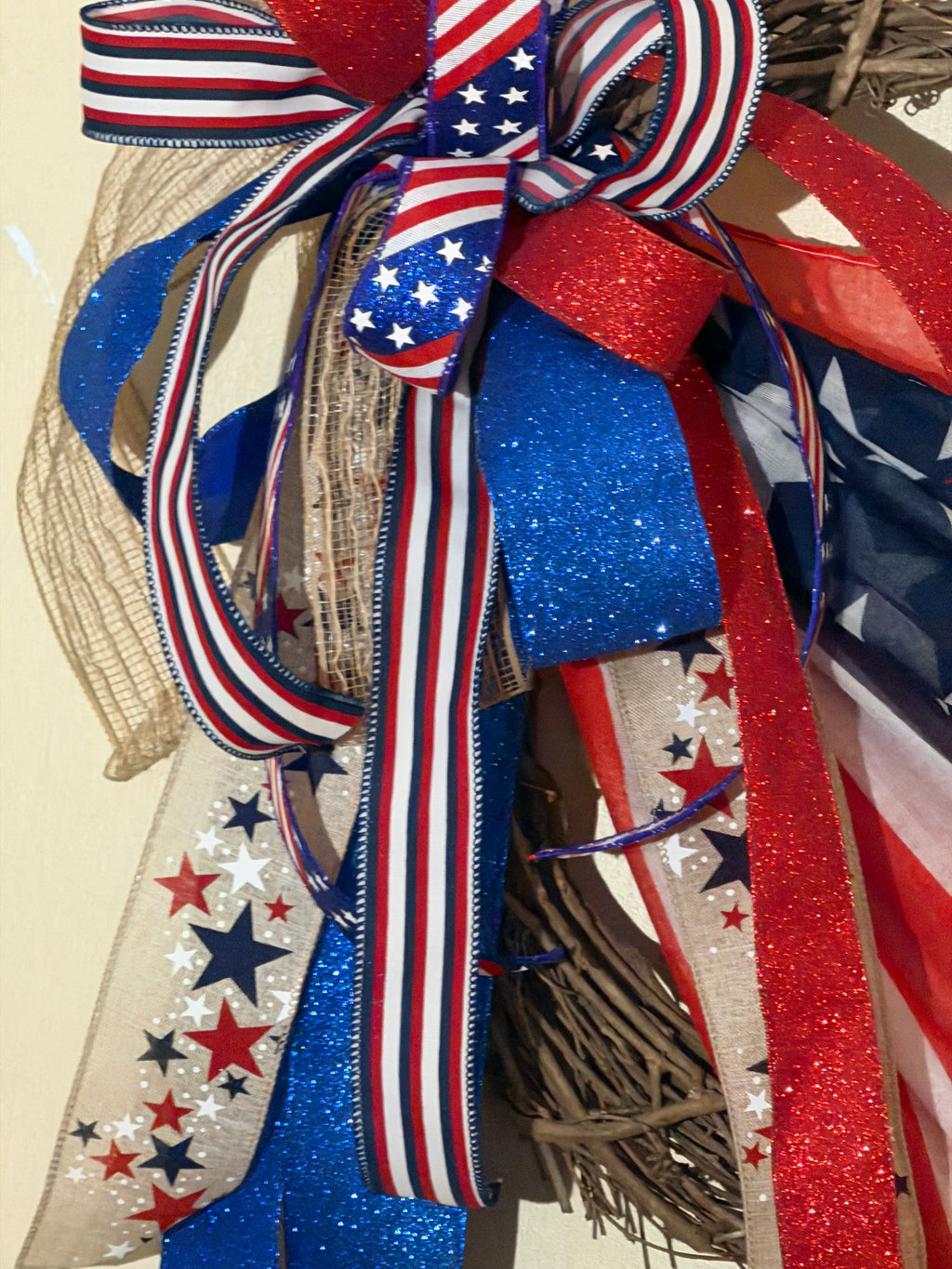 Patriotic Flag Grapevine Wreath