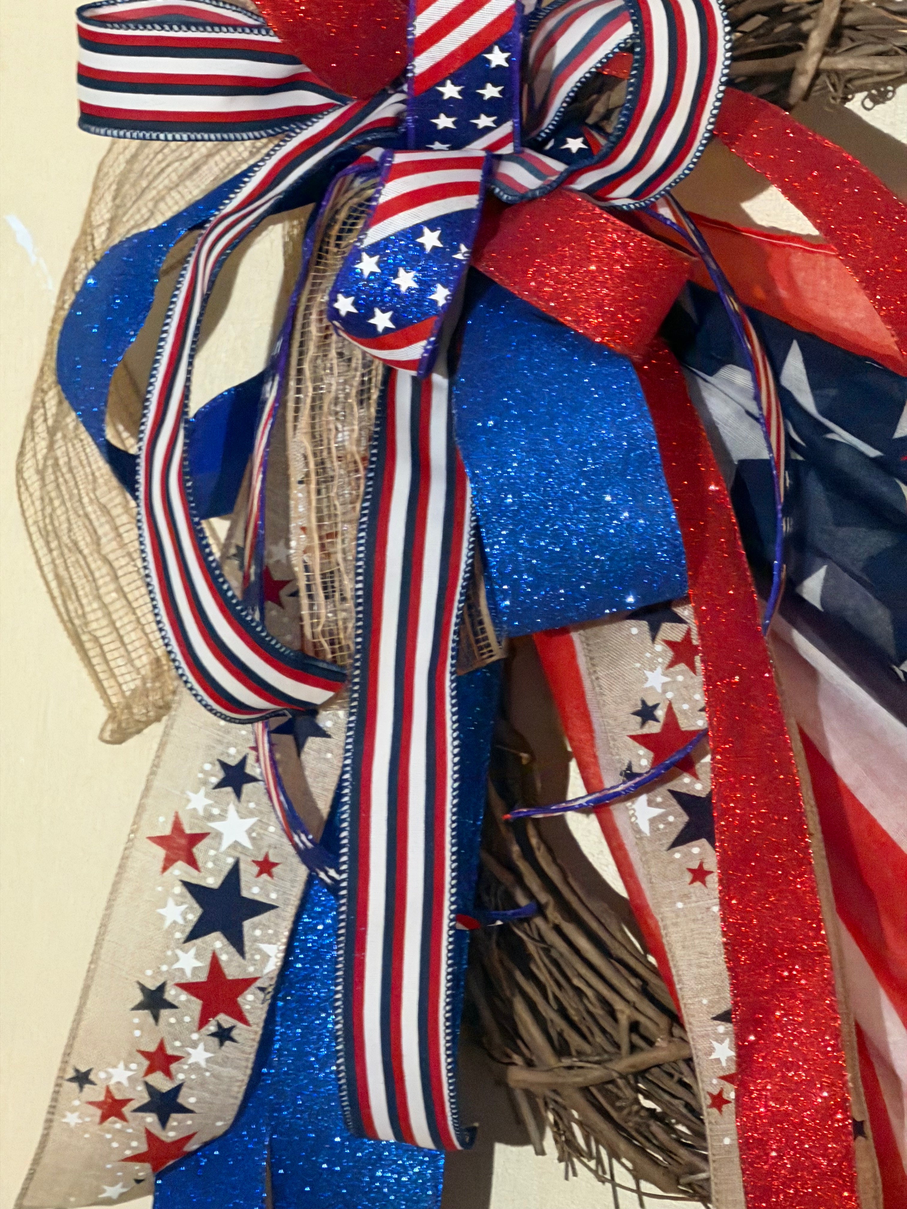 Patriotic Flag Grapevine Wreath
