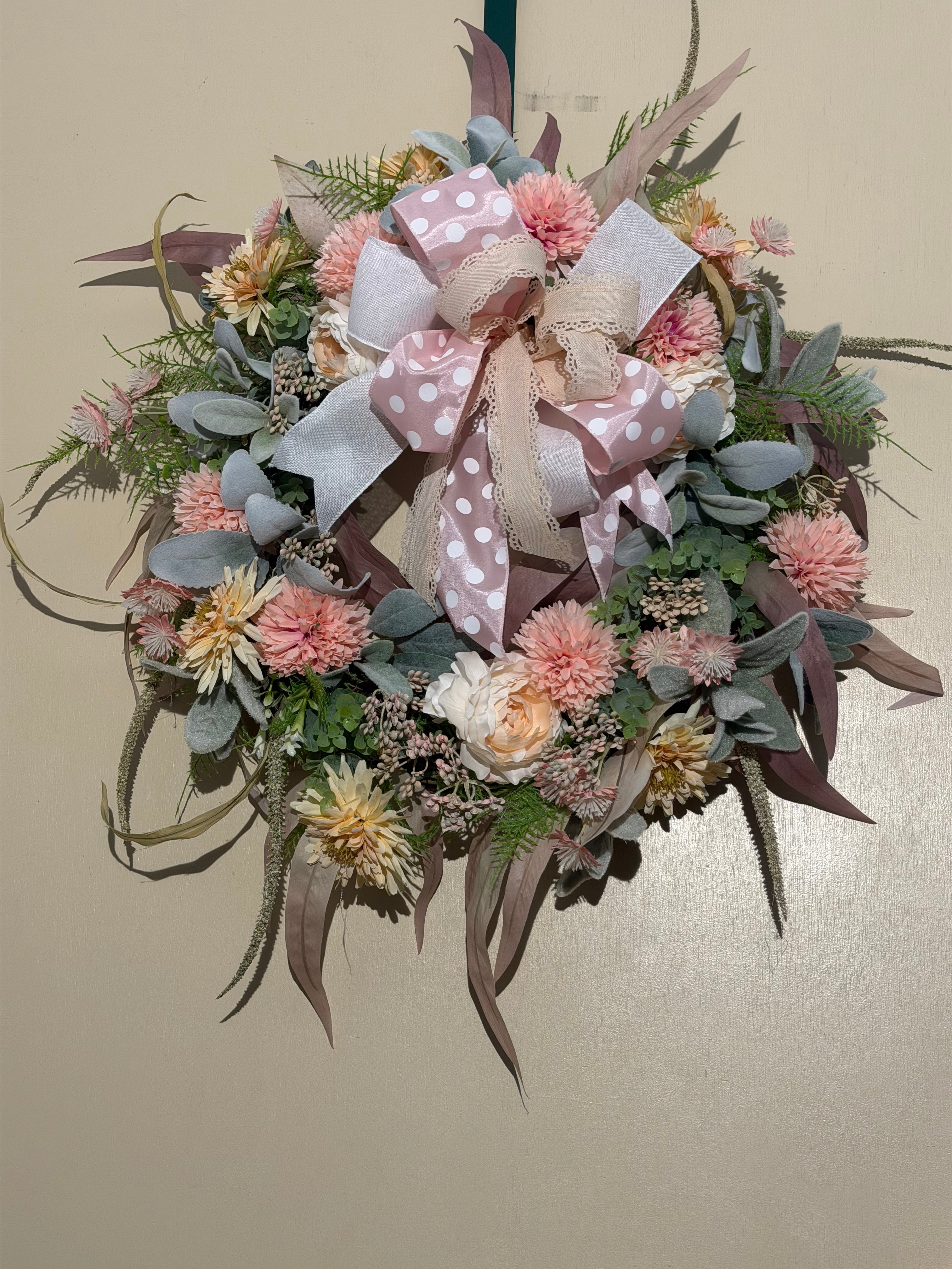 Soft Bloom Grapevine Wreath