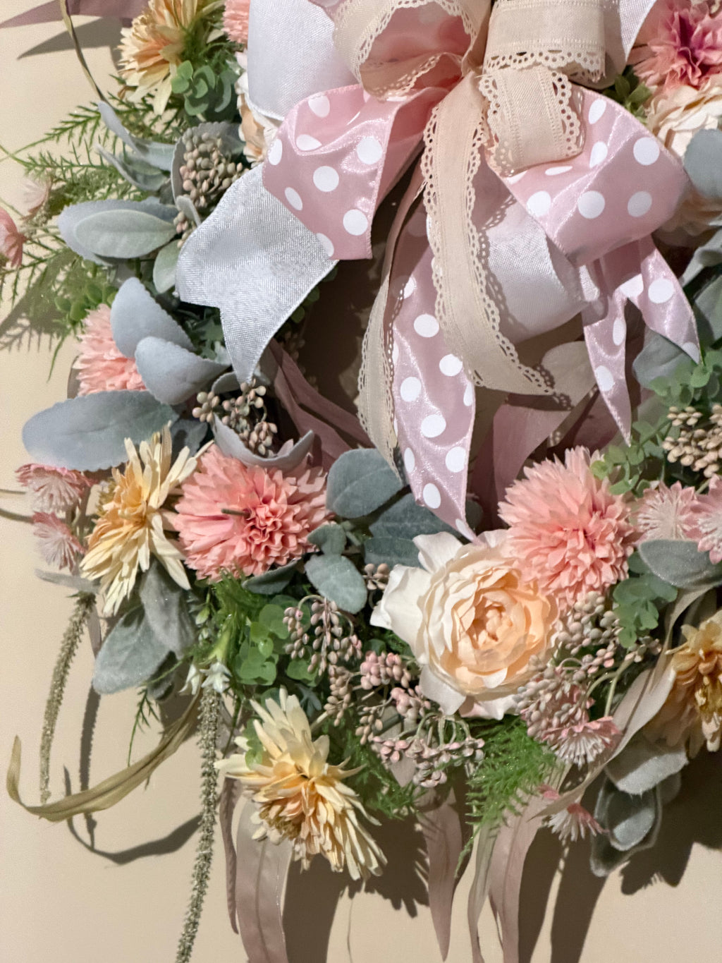 Soft Bloom Grapevine Wreath