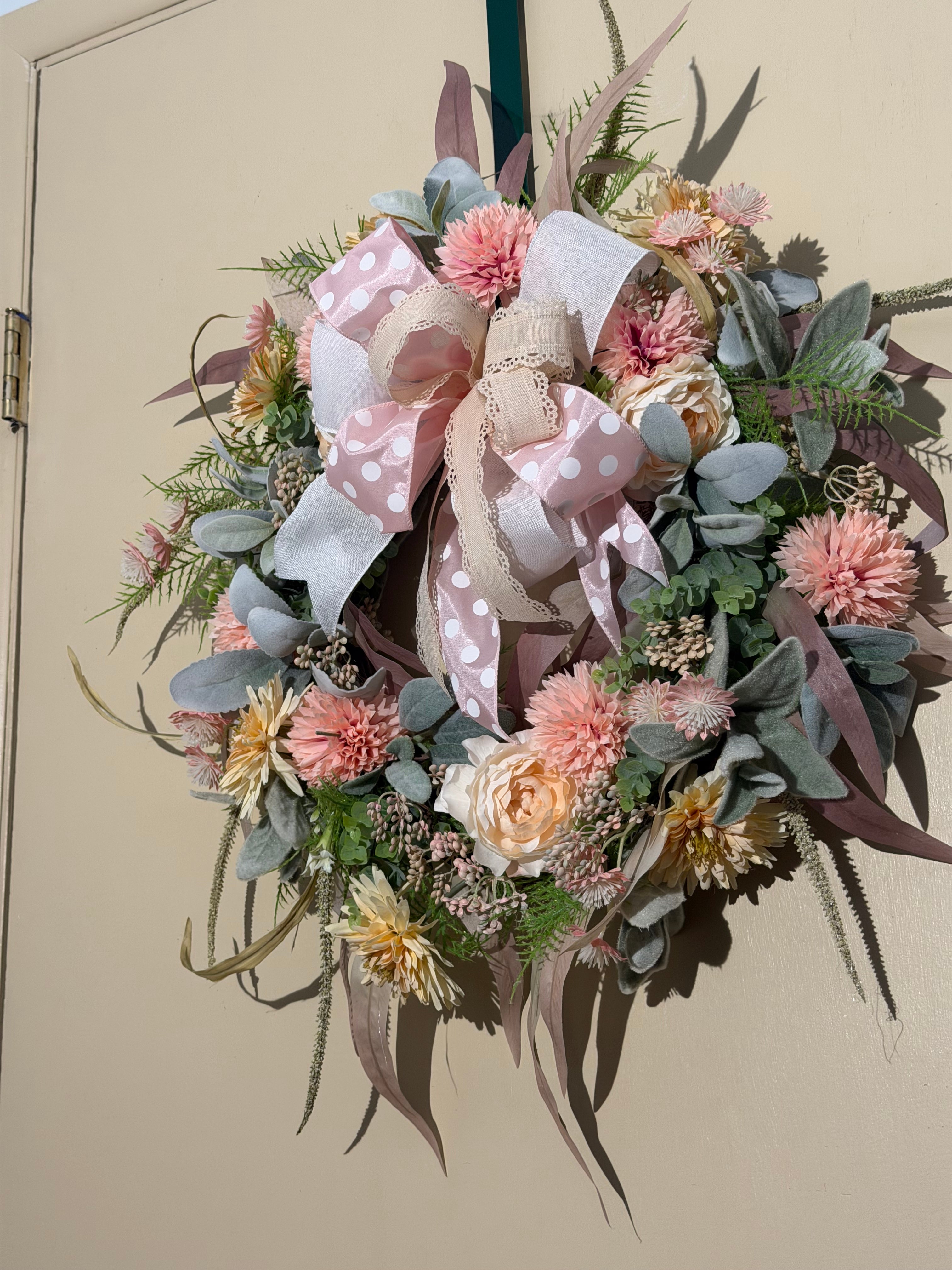 Soft Bloom Grapevine Wreath