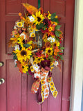 Sunflower Grapevine Wreath