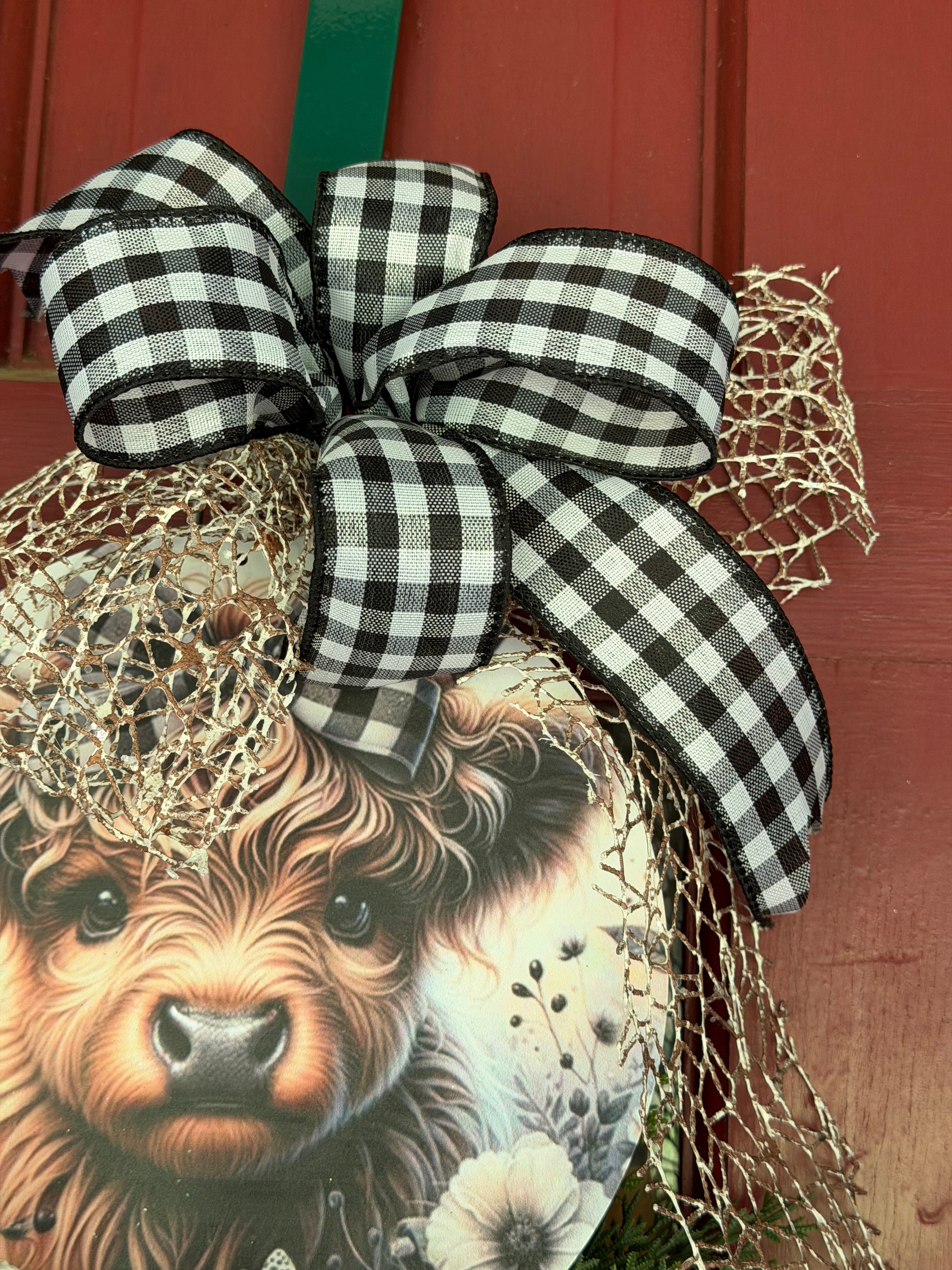Farmhouse Christmas Metal Wreath