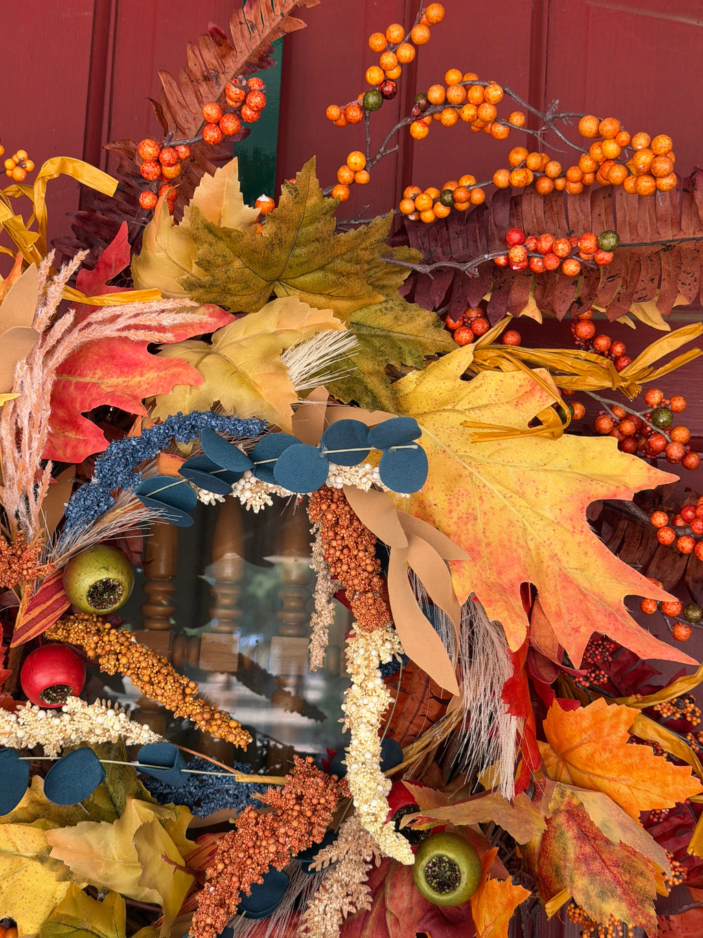 Fall Maple Leaf Grapevine Wreath