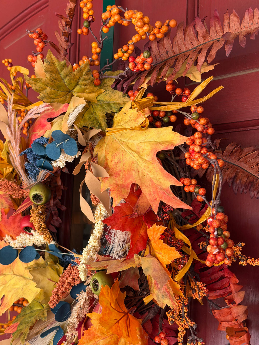Fall Maple Leaf Grapevine Wreath