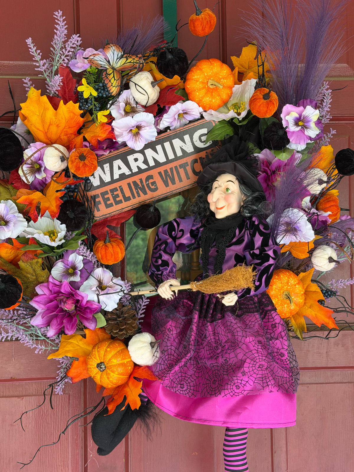 Feeling Witchy Halloween Grapevine Wreath