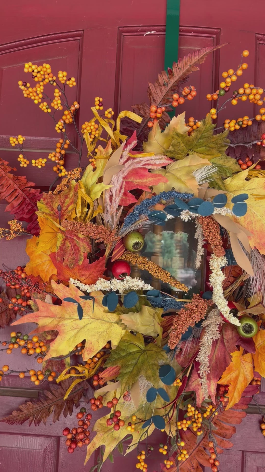 Fall Maple Leaf Grapevine Wreath