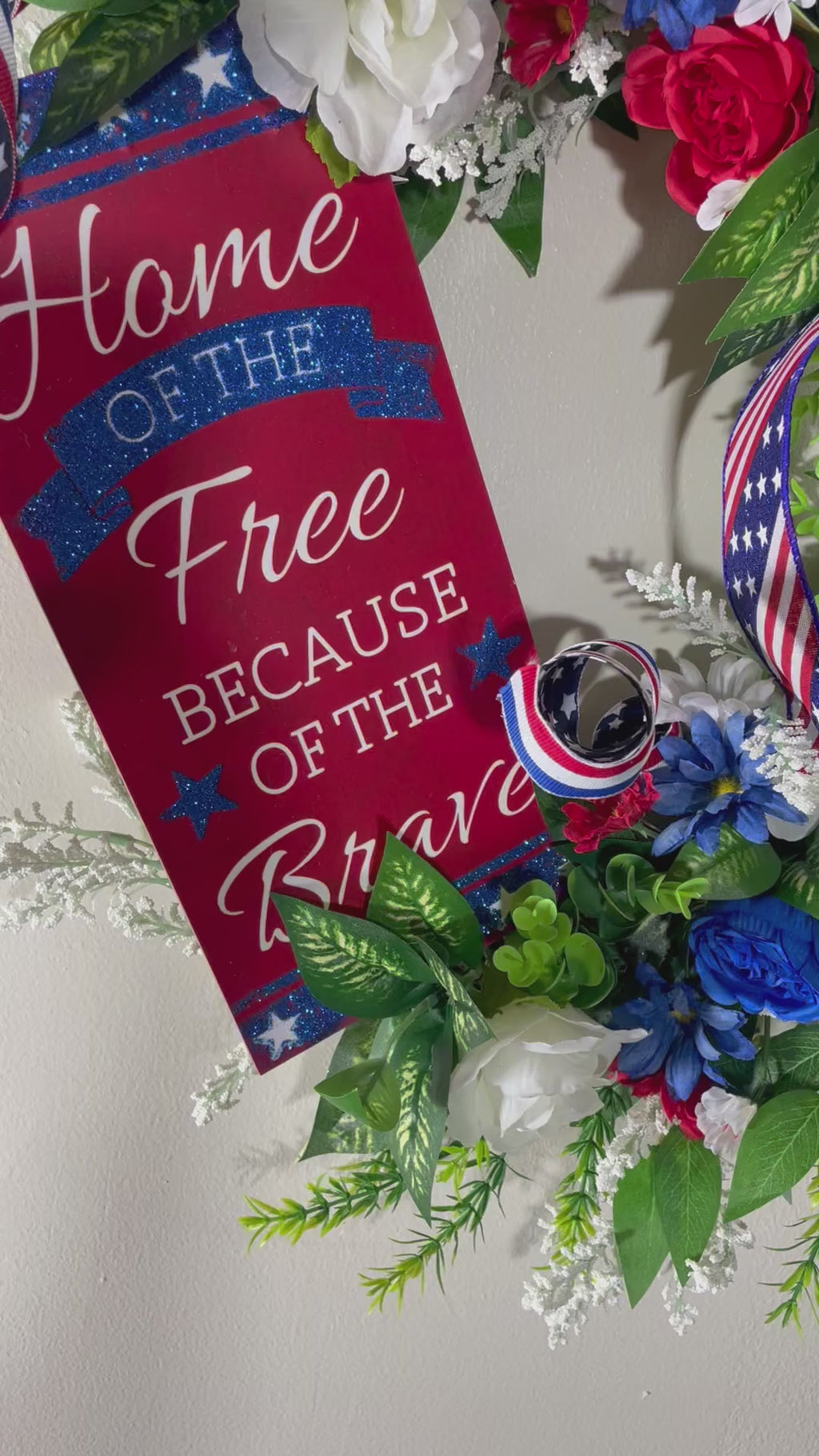 Home of the Free Grapevine Wreath