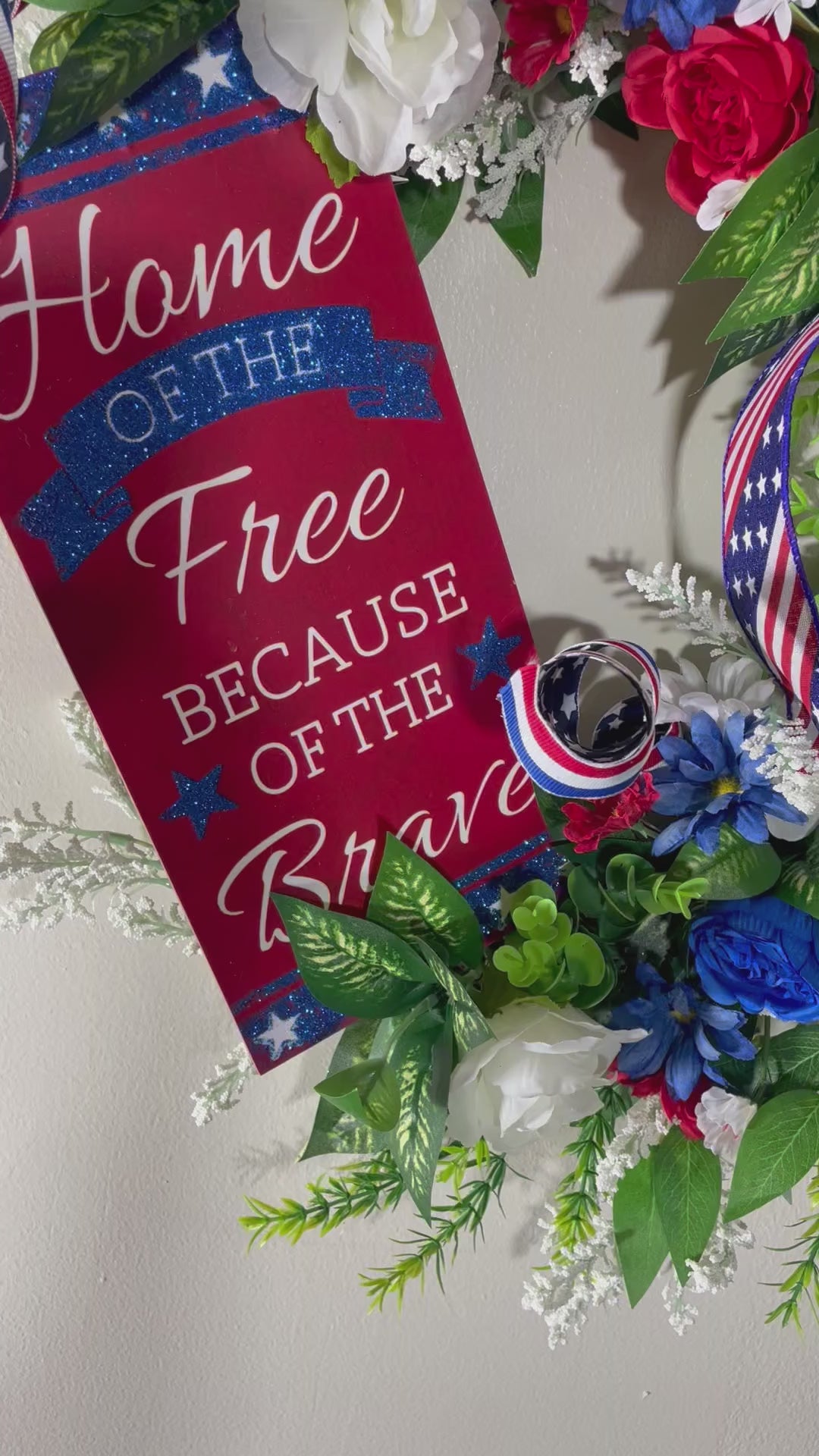 Home of the Free Grapevine Wreath